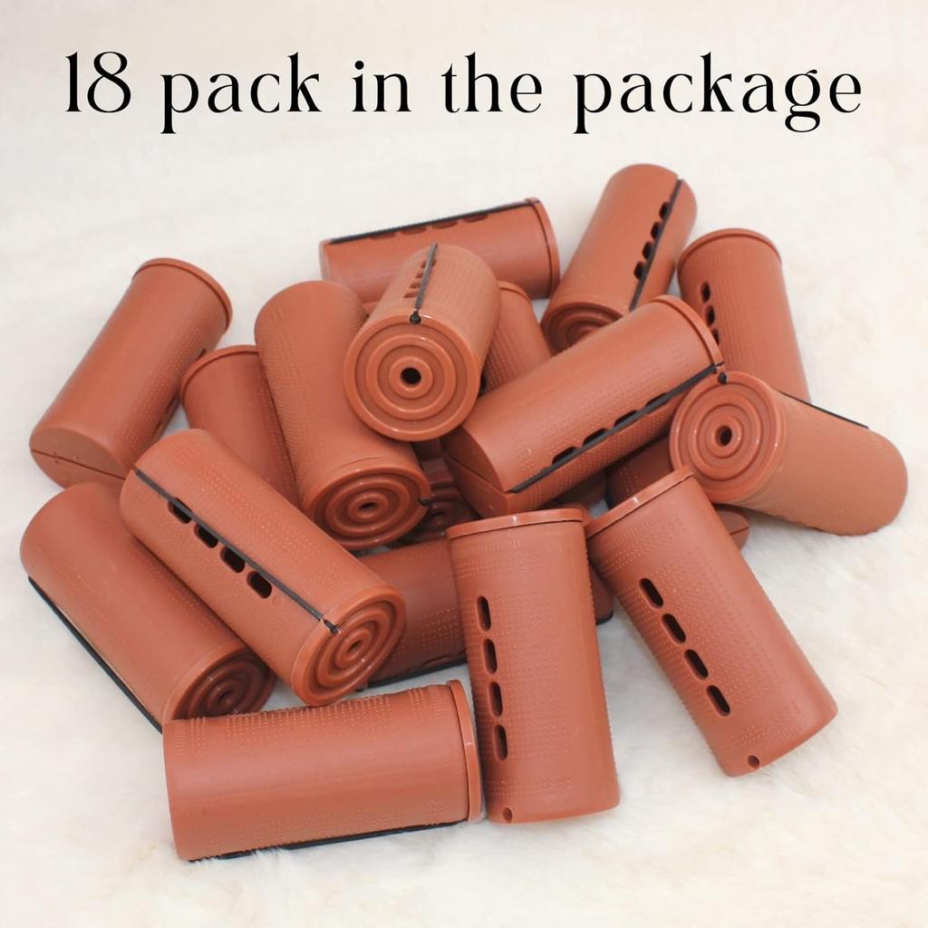 Extra Large 18 Pcs Perm Rods, Jumbo Size 3.25in/8.25cm Hair Rollers for Natural & Long Hair, Cold Wave Rods for Curling & Perming, Home Hairdressing