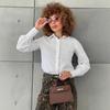 2026 Spring/Summer European & American Women's Solid Color Long Sleeve Lapel Shirt