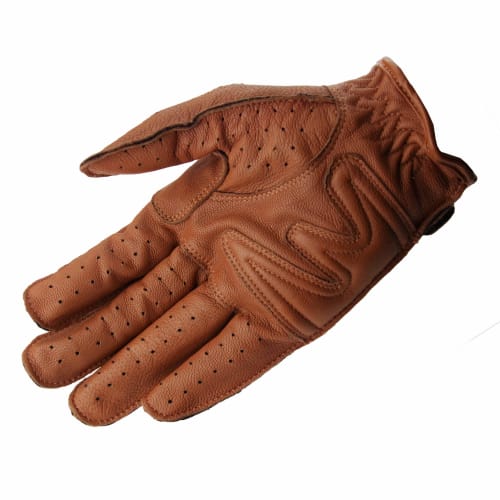 Komine Motorcycle Vintage Short Leather Gloves Brown XL GK-161 971 Genuine Leather for Spring, Summer, and Autumn