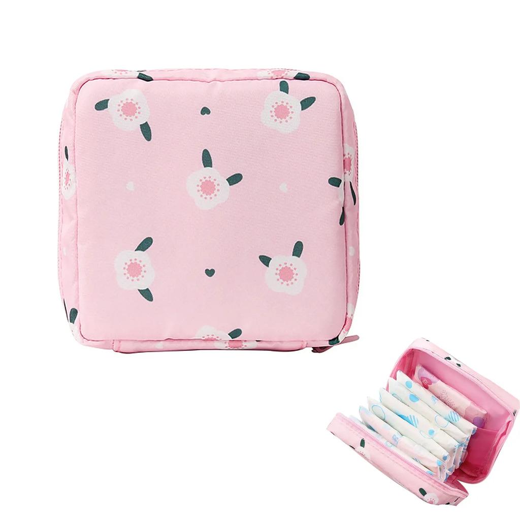 Sanitary Napkin Storage Bag Cotton Cloth Portable Sanitary Napkin Pads Storage Bags Feminine Menstruation