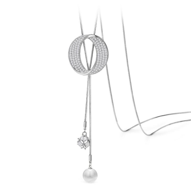 Fashion Simple Pendant Long Necklace Women Sweater Chain Jewelry Accessories For Girls Gifts