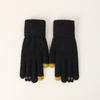 Gloves female autumn and winter fingers cute cold-proof warm knitted velvet cycling gloves five fingers