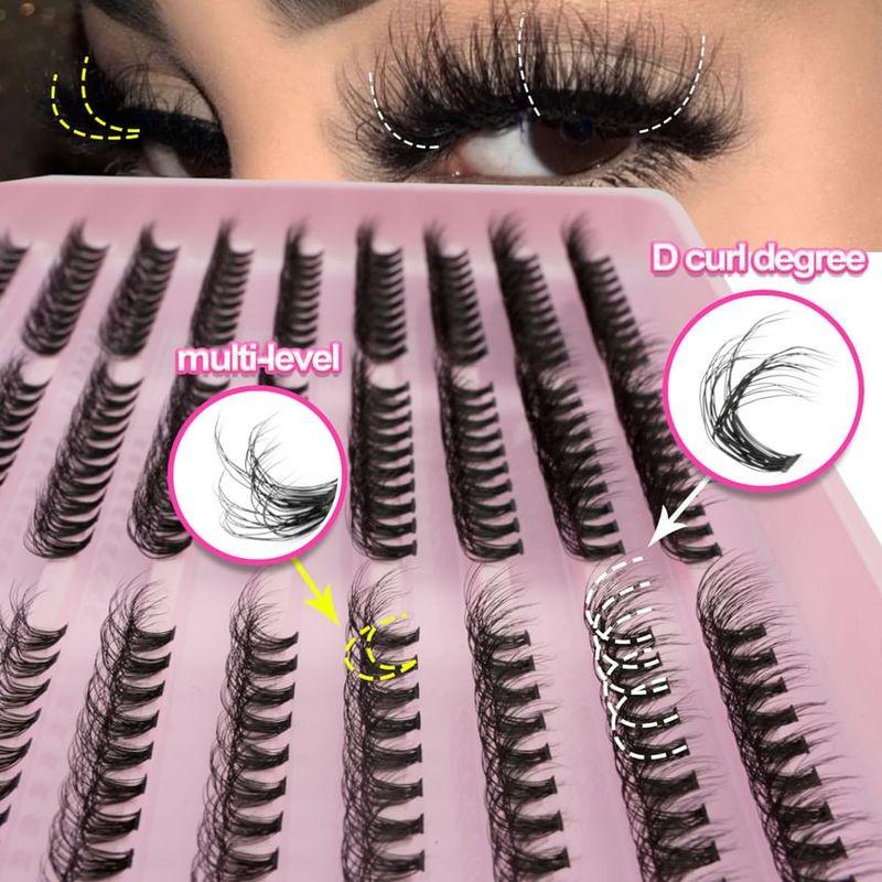Lashie - Set: Curl Multipack False Eyelashes Cluster (Various Designs)