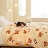 High Quality Warm Floral Printed Blanket Cozy Double-Layer Thick Sofa Blanket for Home Flannel Bed Sheets for Autumn and Winter