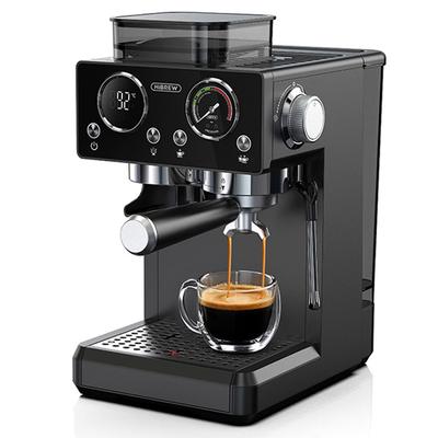 Espresso Machine Hibrew H20 With Integrated Grinder, PID Temperature Control, Dual Cpu Compatibility And Milk Frothing Black