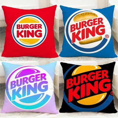 Fashion B-BBurger King Cushion Cover Comfortable Reversible Pillow Cover Ideal for Car Sofa Bedroom & Beyond