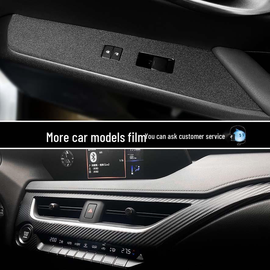 Starry Sky Carbon Fiber Console Sticker for 19-20 Lexus UX Interior Gear Shift Modification
