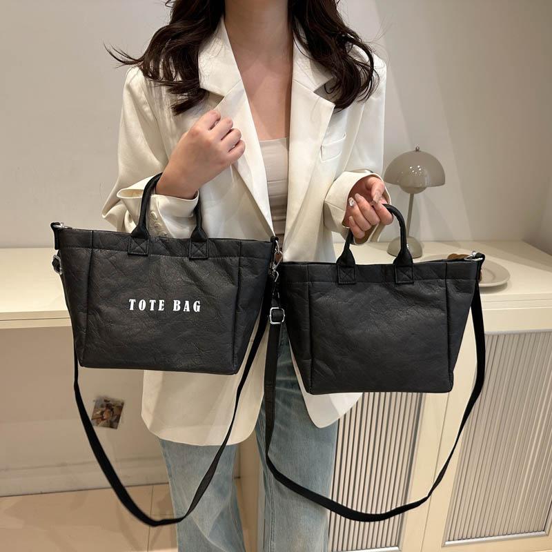New Fashionable and Versatile Texture Large Capacity Hand Tote Bag DuPont Paper Single-shoulder Crossbody Bag