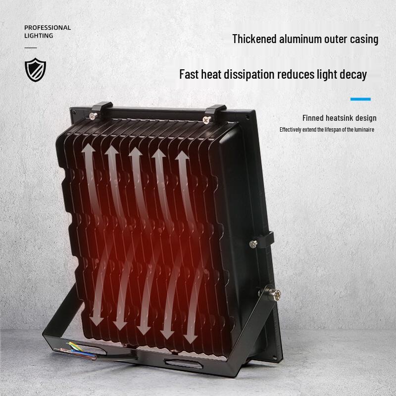 Outdoor Waterproof Square Floodlight 300W Warm White