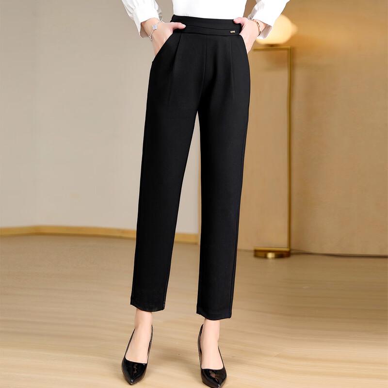 Past Women's Elastic Waist Casual Cropped Pants