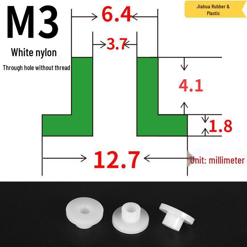 T-förmige Nylon-Dichtungsscheibe M3-M35 Gewinde Isolierabstandshalter
