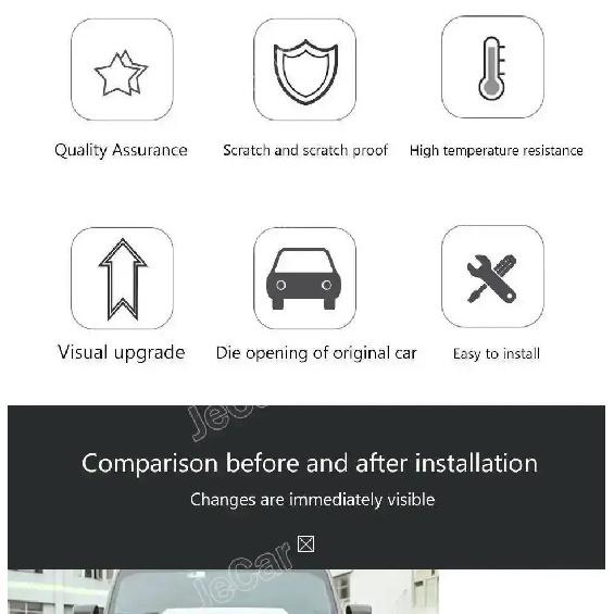 JeCar Car Front Bumper Fog Light Cover Lamp Hoods Decoration For Jeep Wrangler JL JT Gladiator 2018 Up Car Exterior Accessories