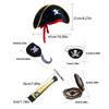 Pirate Set with Costume Accessories Skull Print Hat Halloween Theme Party Supplies Role Play Decoration for Children