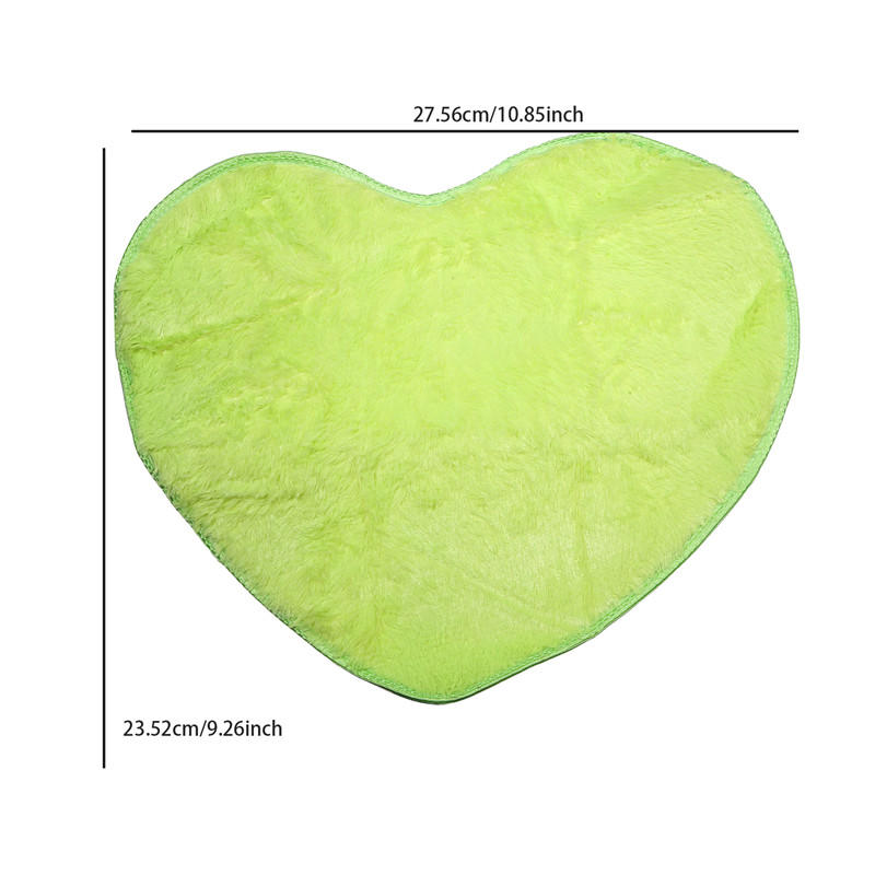 Heart Shaped Rugs Soft Non Slip Doormat Washable Water Absorbent Rugs for Home Entrance Bathroom Shower Floor Decor