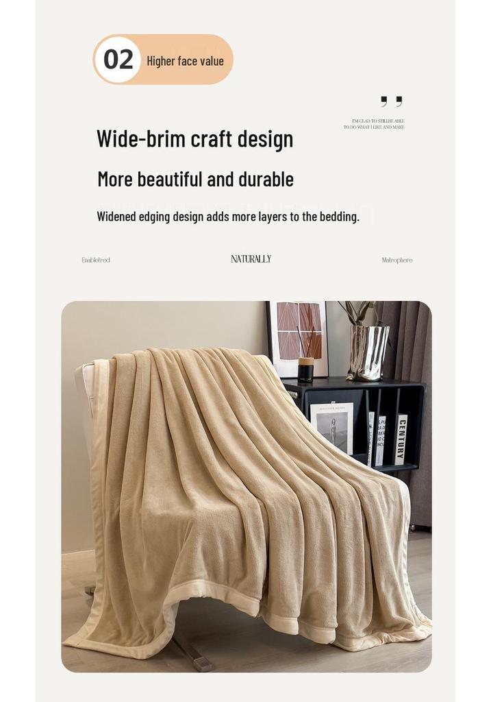Thickened Muuji Flannel Milk Velvet Throw Blanket