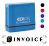 Printtoo Invoice Self Inking Rubber Stamp Pre-Inked Office Stamp- Home Office Business Stationery, Black- 42 x 9