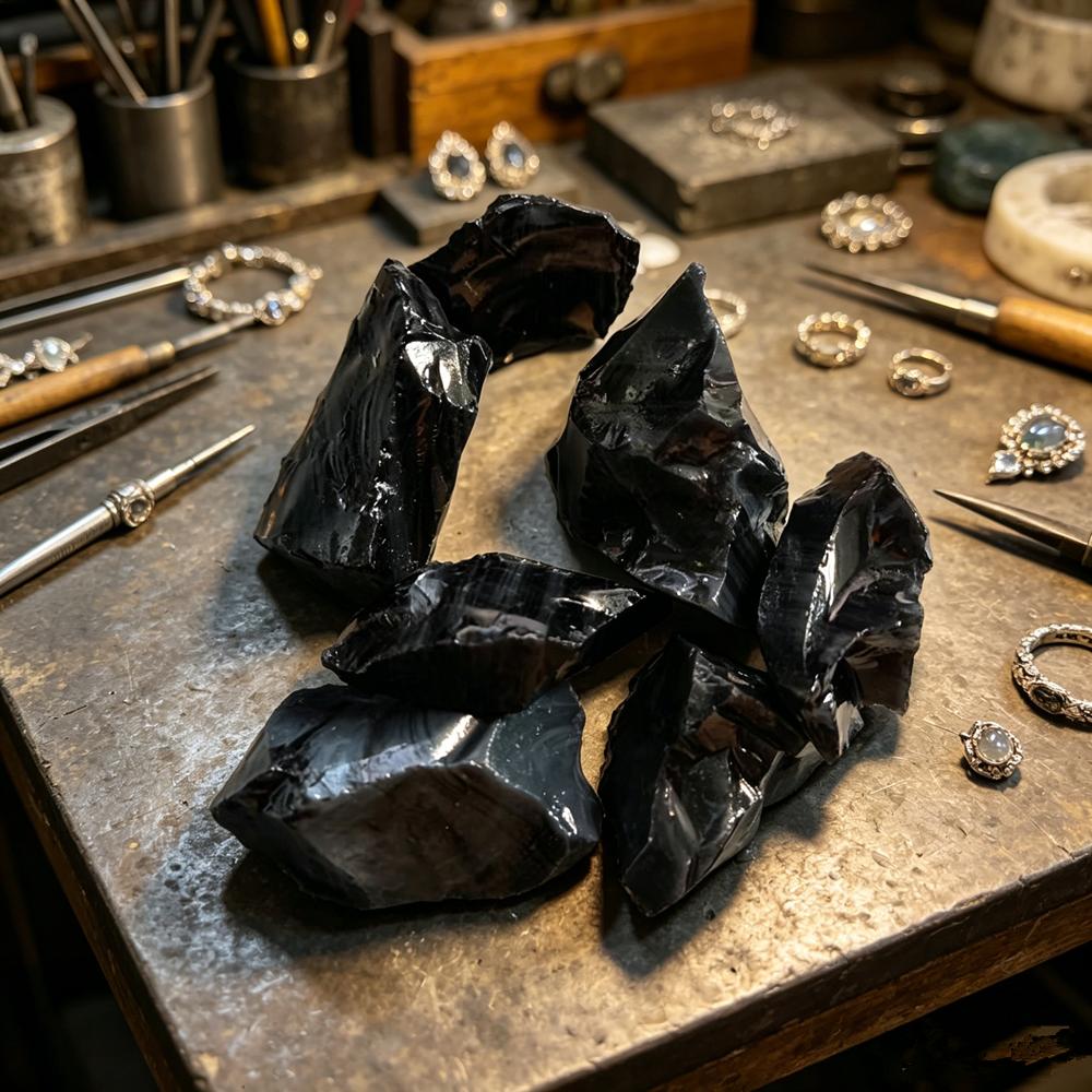 Apache Tears Crystals Natural Black Obsidian Quartz Stones Metaphysical Reiki Healing Energy Healing Stone Home Decoration Stone