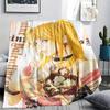 1Pc Misa Cute Print Flannel Blanket, High Quality Comfortable for All Seasons, Home Decor, Warmth and Comfort, Perfect for Christmas Gifts 59
