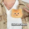 Kawaii Cartoon Butter Bear Brooch Pendant Versatile Backpack Decoration Cute Little Bear  Jewelry Accessories Gifts