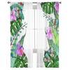 Floral Tropical Orchid Flowers Leaves And Butterflies Sheer Curtains Living Room Tulle Window Curtain Bedroom Kitchen Drapes