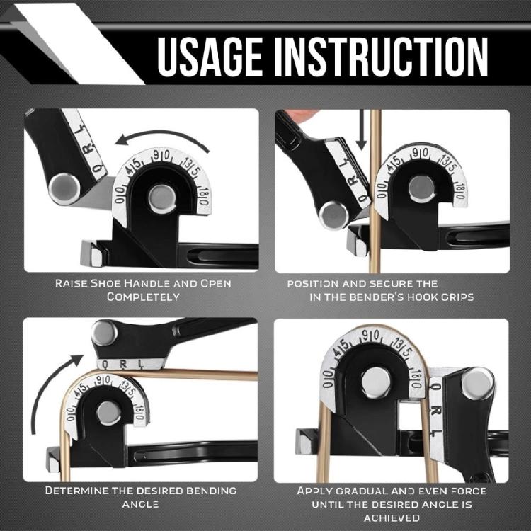 Precisions Angled Pipe Bender 1/4" 5/16" 3/8" 180 Degree For Accurate Conduit Shaping In Electrical And Plumbing Job