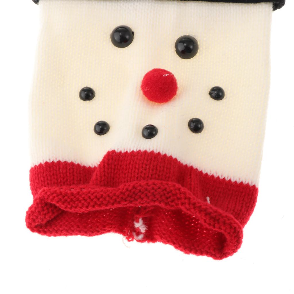 Christmas Knitted Wine Bottle Cover Home Party Table Decorations Snowman