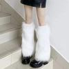 Fußüberzug Kunstpelz Pelzig Beinstulpen Japanischer Stil Y2K Lolita Stiefelüberzug Weich 40cm Warmes Kniepolster Spicy Girls
