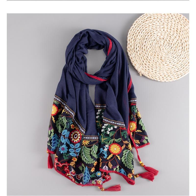 Thin Summer Ethnic Style Scarf For Travel Photo Shoot