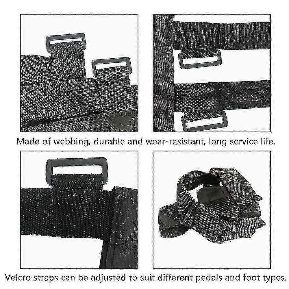 2 PCS Under Desk Bike Pedal Straps, Bicycle Foot Fixed Brace for Elderly & Disabled Stroke Leg Training