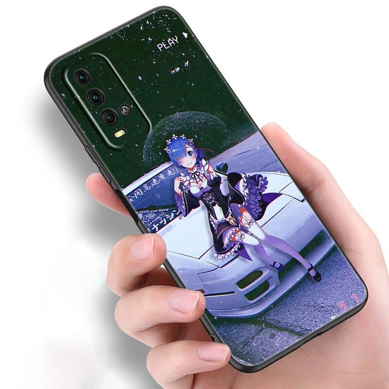 Japan Anime Sports Car Silicone Phone Case For Xiaomi Redmi Note 11 10 9 8 Pro 11T 10T 10S 9S 8T 9 9A 9C 9T Black Soft Cover