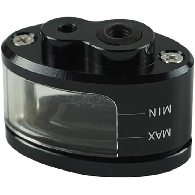 2pcs Motorcycle Brake Clutch Master Cylinder Fluid Reservoir Tank Oil Cup Universal for Motorcycle Motorbike Scooter (Black)