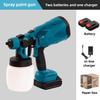 Lithium Ion Spray Paint Gun Household Rechargeable Paint Sprayer Cordless Portable Wall Floor Paint Spraying Tool