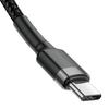 USB-C zu USB-C Kabel PD Baseus Cafule PD 2.0 QC 3.0 60W 1M (Schwarz-Grau)