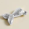 6pcs Different Bone Tail Fish Charm Ocean Animal Pendants Stainless Steel Charms For Jewelry Making Supplies Handmade Materials