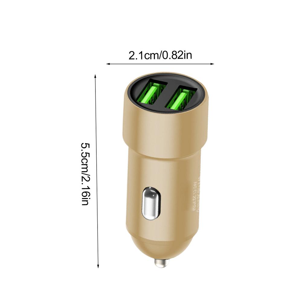 3.4A Fast Charging Car Charger Adapter Fast Charging Adapter for Car Metal Car Charger Safe Auto Charger for Daily Life Business
