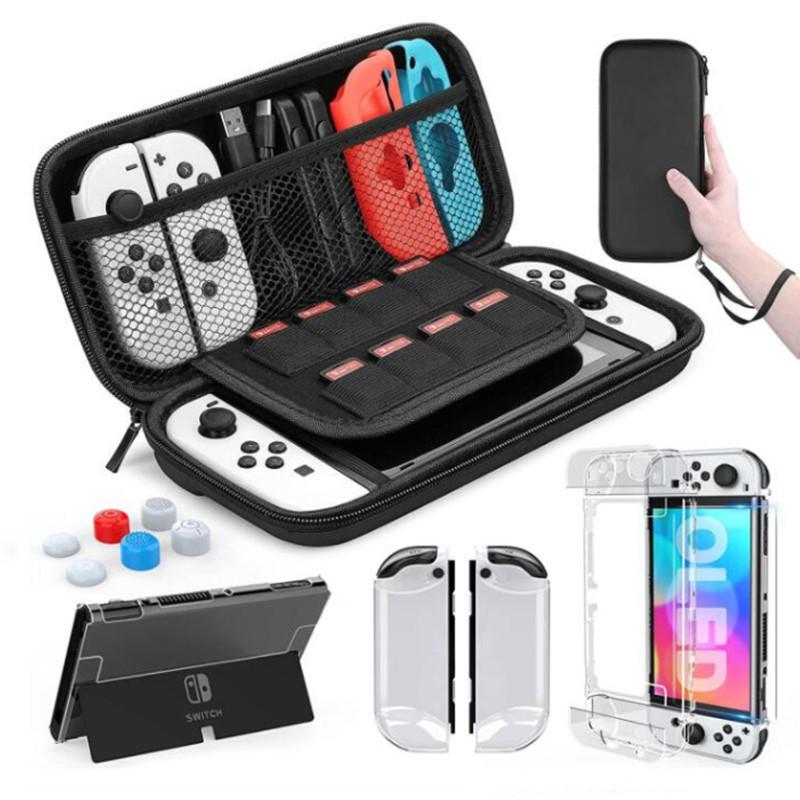 Nintendo switch oled beskyttelseskall hostetilbehør oppbevaringsveske nintendo spillkonsollbeskyttelse