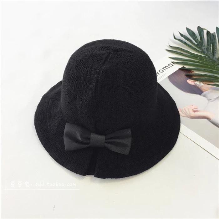 

Korean Style Foldable Bucket Hat - Elegant Bow Decor Sun Cap for Women, UPF50+ Portable Boater for Outdoor & Beach M 56-58cm чорний