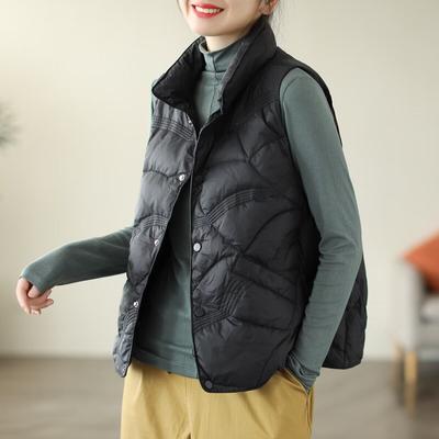Vest Women's Thick Vest Women's Outerwear Autumn and Winter Down Cotton Vest Sleeveless Camisole Jacket