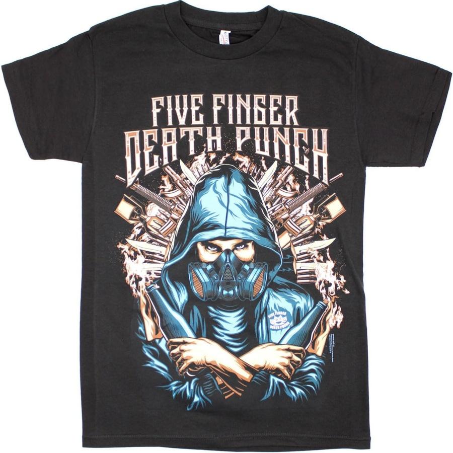 

Five Finger Death Punch Men s Ninja Gas Mask T-shirt Small Black XXXXXL різнокольоровий