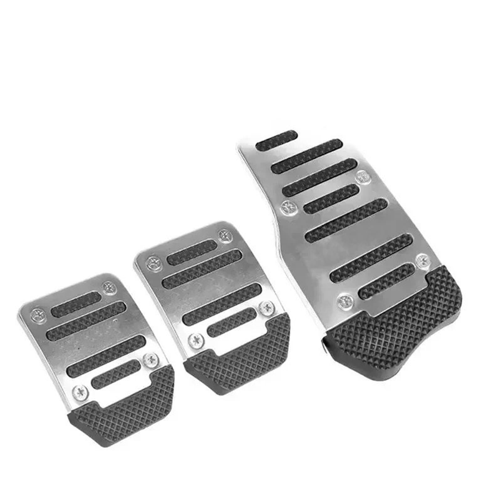 Pedal Brake Car Pedal Universal Modified Brake Axle Clutch Aluminum Alloy Pedal Anti-Slip (Manual-Silvery) Manual-Silvery
