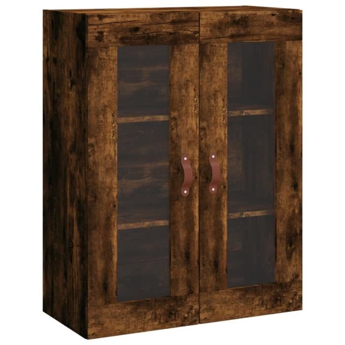 VidaXL Armoire murale chêne fumé 69,5x34x90 cm 828457