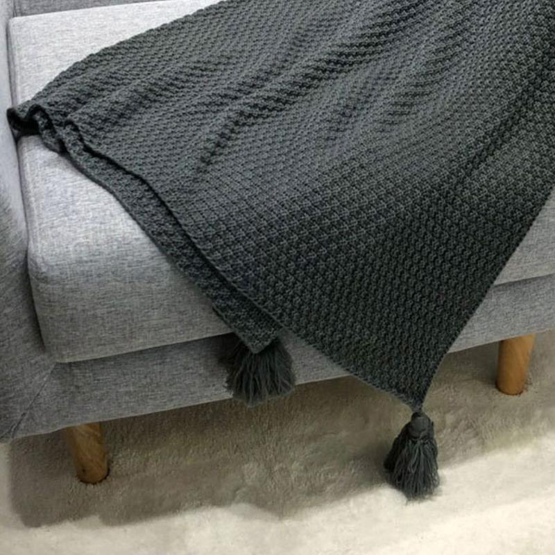 Knit Blankets Throw Blanket With Tassel Soft Bohemia for Bed Sofa Cover Bedspread Decor Blankets