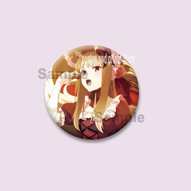 Cute Anime Spice and Wolf Enamel Badges Cartoon Manga Brooches for Backpacks Clothing Jewelry Accessories Circular Lapel Pins