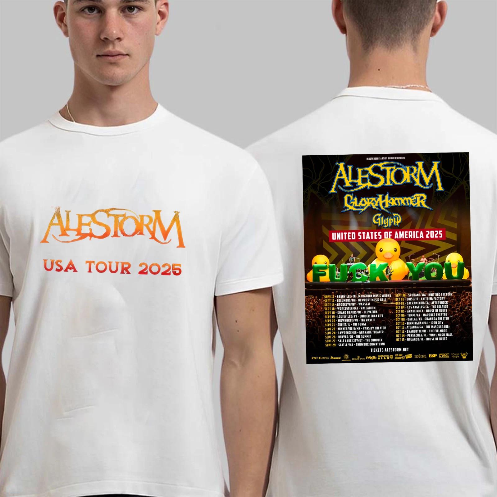 Alestorm United Sates Of America 2025 Tour Dates List T-Shirt, Gift For Fans L