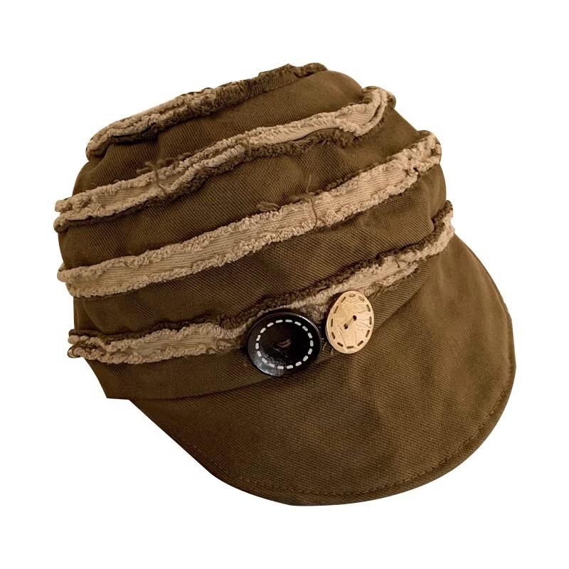 Women's Y2K Raw Edge Pleated Bucket Hat
