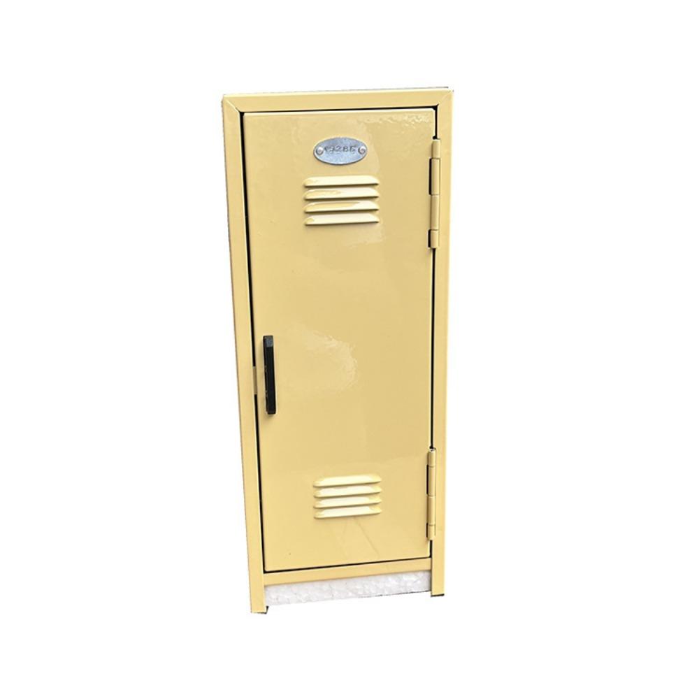 Iron Storage Box Dormitory Storage Cosmetics Paper Money Keys Bank Cards and Other Desktop Small Items Mini Locker Cabinet