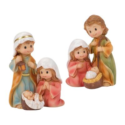 Christmas Nativity Scene Ornament Decorative Collectible Religious Sculpture Crafts for Indoor Housewarming Desktop Hallway