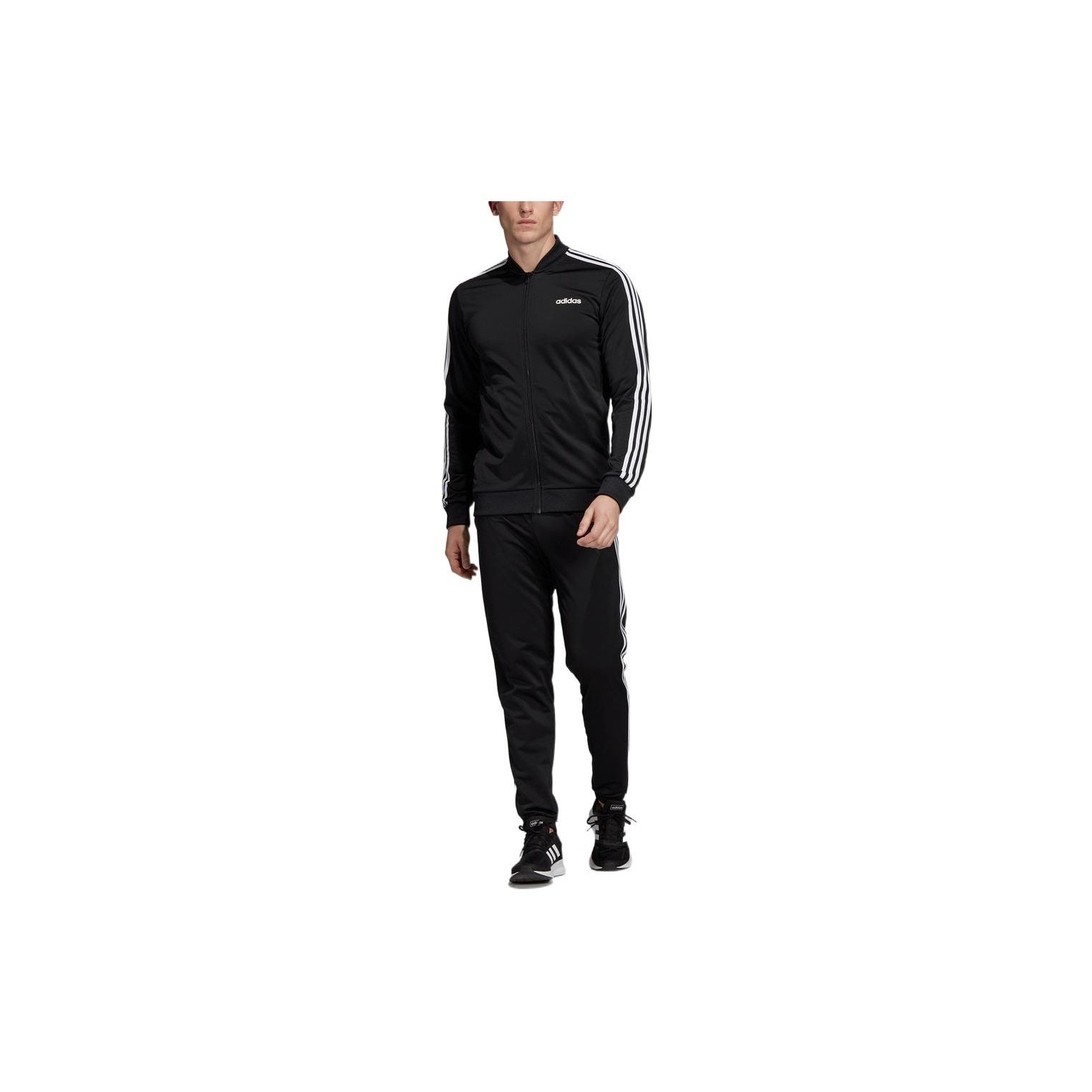 adidas 3-Stripes Track Suit Black White DV2448 XS