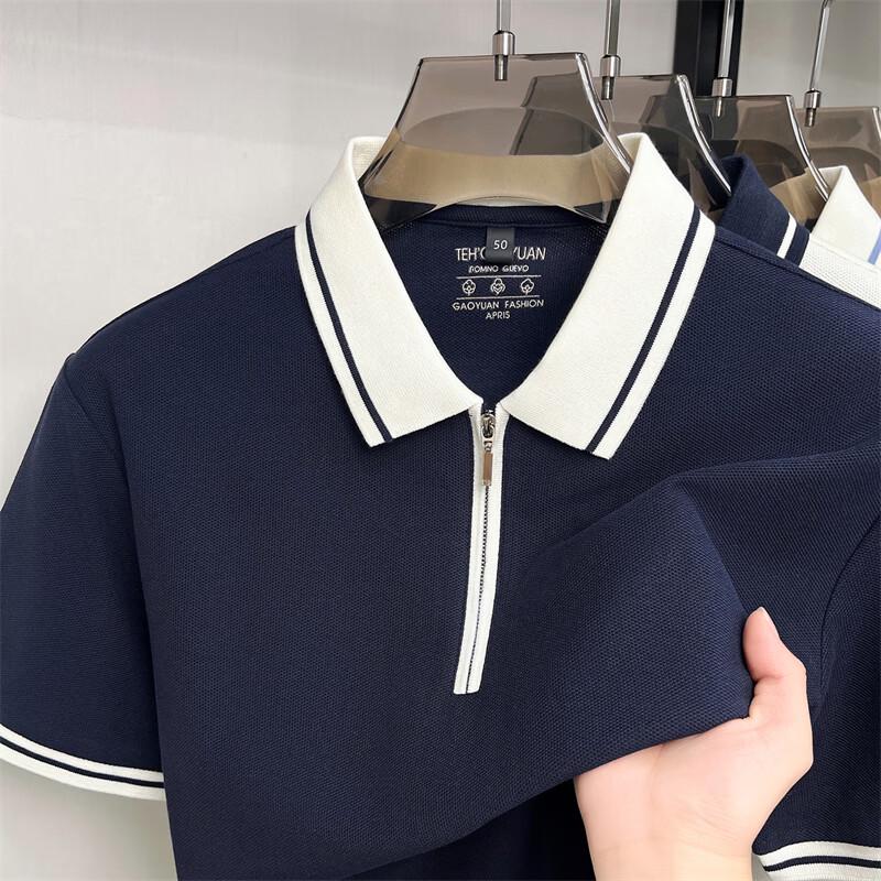 JEEP SPIRIT Men s Cotton Half-Zip Polo T-Shirt L темно-синий