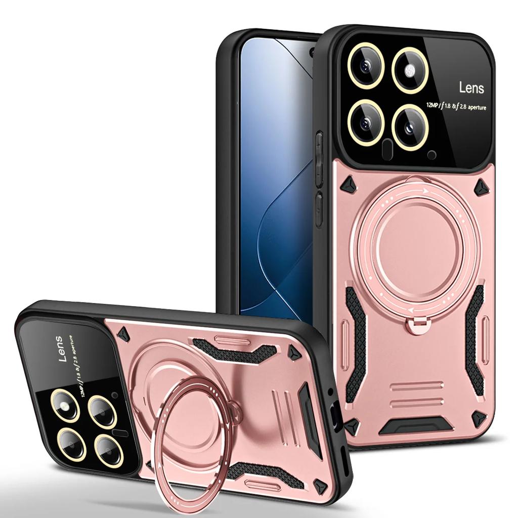 Shockproof Armor Case For Xiaomi 14T 13T 12T 11T 10 13 Pro 14 Ultra For Magsafe Wireless Charger Magnetic Ring Stand Phone Cover